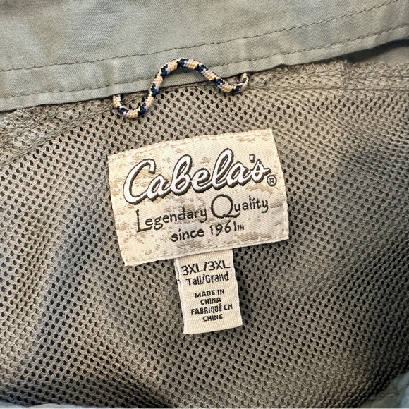 Cabelas green button down shirt - 3XL - vented - Picture 3 of 4